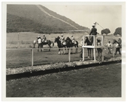 Moe Howard Personally Owned 10 x 8 Glossy Photo From the 1937 Three Stooges Film Playing the Ponies -- Very Good Condition
